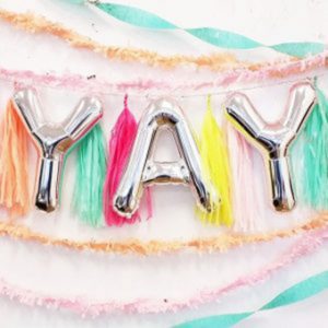 14 cm Air - Filled Foil Letter Balloons