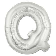 14inch Air-Inflated Letter "Q" Foil Balloon