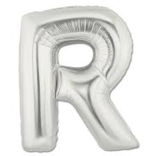 14inch Air-Inflated Letter "R" Foil Balloon