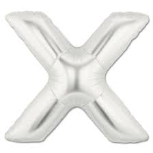 14inch Air-Inflated Letter "X" Foil Balloon