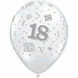 Happy 18th Birthday  Latex Balloon Clear