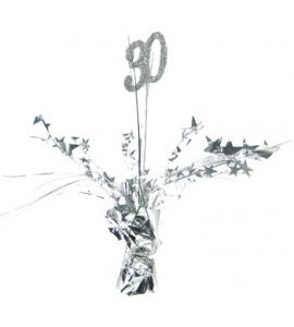 30th Silver Foil Spray Weight