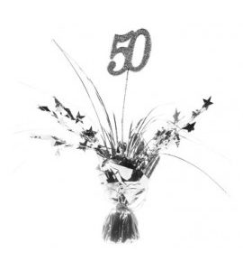 50th Silver Foil Spray Weight