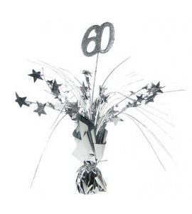 60th Silver Foil Spray Weight Silver