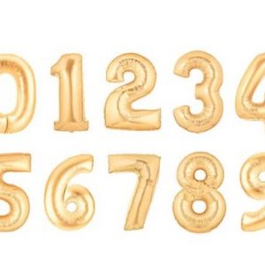 14 cm Air - Filled Foil Number Balloons