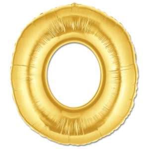 14inch Air-Inflated Letter "O" Gold Foil Balloon