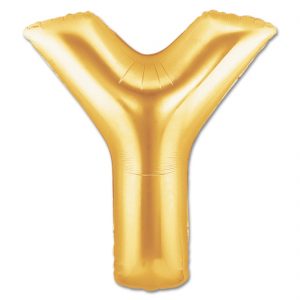 14inch Air-Inflated Letter "Y" Gold  Foil Balloon