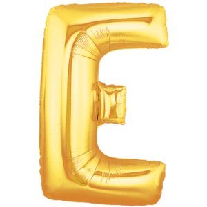 14inch Air-Inflated Letter "E" Gold  Foil Balloon