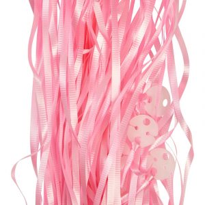 Pastel Pink Pre-cut Ribbon and Clips 25 pcs