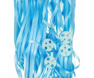 Pastel Blue Pre-cut Ribbon and Clips 25pcs