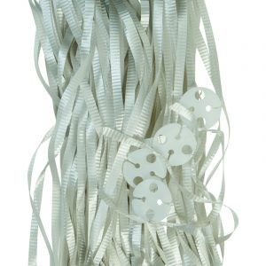 Silver Pre-cut Ribbon and Clips 25pcs