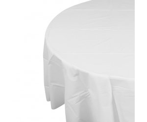 White Round Tablecover