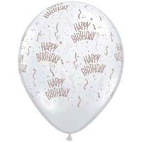 Happy Birthday Latex Balloon Clear