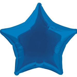 Blue star foil balloon