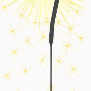 7th Happy Birthday sparkler candle