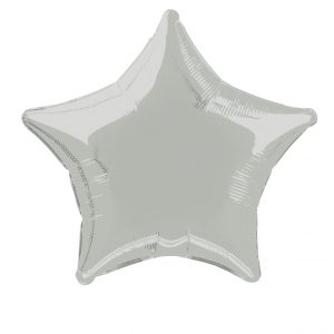 Silver star foil balloon