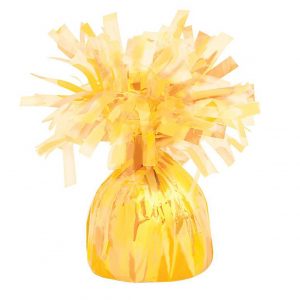 Yellow Mylar Balloon Weight