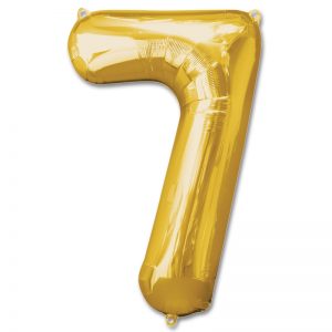 14inch Air-Inflated Number “7” Gold Foil Balloon