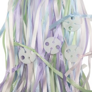 Pearl Multi Colour Pre-cut Ribbon and Clips 25pcs