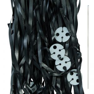 Black Pre-cut Ribbon and Clips 25pcs