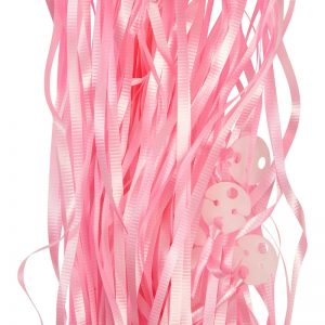 Pastel Pink Pre-cut Ribbon and Clips 25 pcs