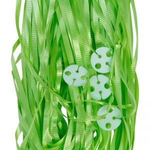 Lime Green Pre-cut Ribbon and Clips 25pcs