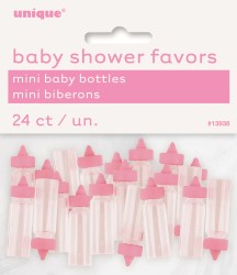 Mini Milk Bottles Pink