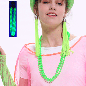 3pk Neon Green Neckaces