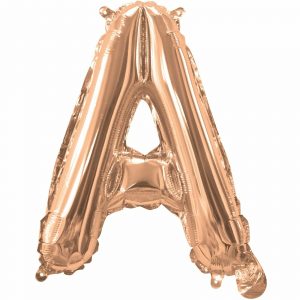 14inch Air-Inflated Letter "A" Rose Gold  Foil Balloon
