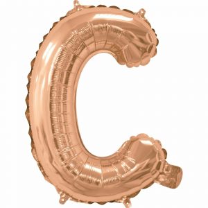 14inch Air-Inflated Letter "C" Rose Gold  Foil Balloon
