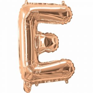 14inch Air-Inflated Letter "E" Rose Gold  Foil Balloon
