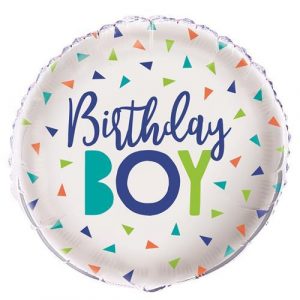 Birthday Boy Confetti Print 18"