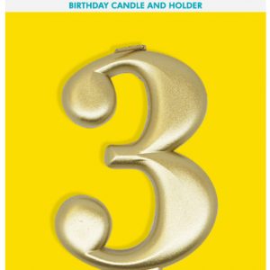 3 Gold Candle