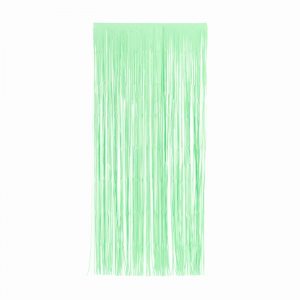Foil Curtain Pastel Green