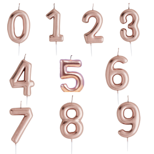 Numeral Candle Rose Gold