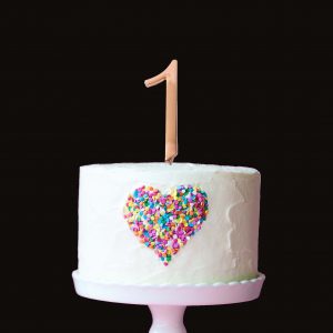 ROSE GOLD CAKE TOPPER (7CM) – NUMBER 1