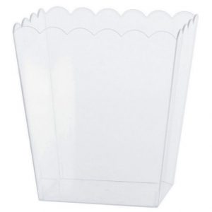 Scalloped Container Plastic Clear S