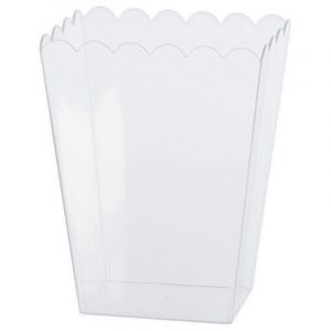 Scalloped Container Plastic Clear M