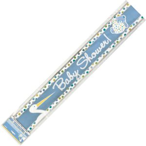 Baby Shower Blue Foil Banner