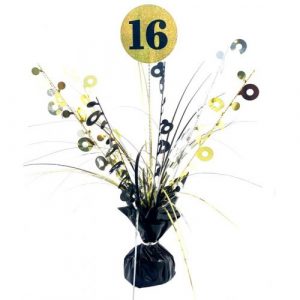 Black & Gold Centrepiece Weight 16th