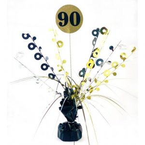 Black & Gold Centrepiece Weight 90th