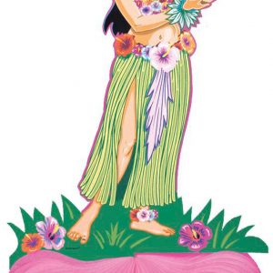 Luau Hula Girl Honeycomb Table Decoration