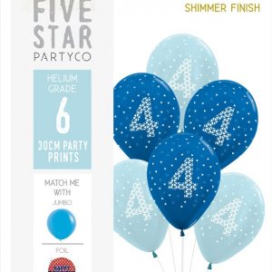 4th Birthday (Blue) 6pk