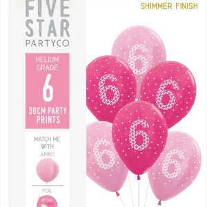 6th Birthday (Pink) 6pk
