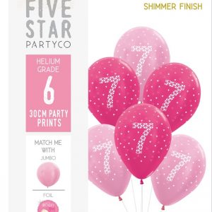 7th Birthday (Pink) 6pk