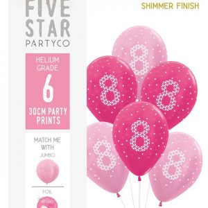 8th Birthday (Pink) 6pk