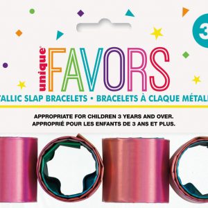 Rainbow Slap Bracelets 4pk