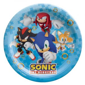 Sonic 23cm Roun Paper Plates 8pk