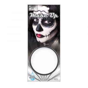 WHITE FACE PAINT ON COLOUR CARD