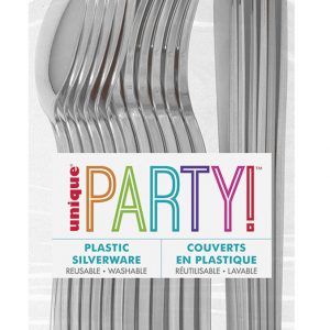 ASSORTED FOIL CUTLERIES-SILVER